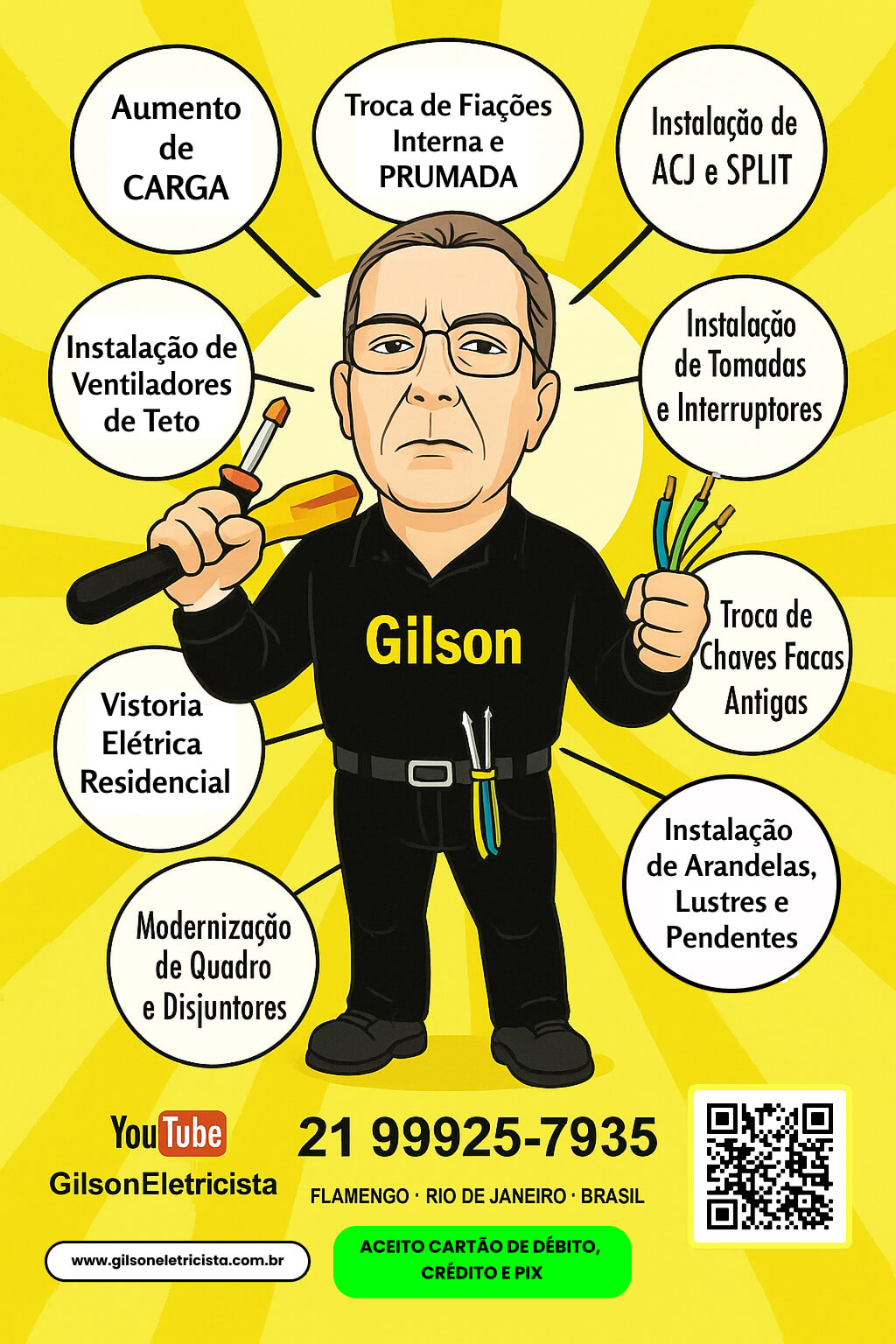 Gilson Eletricista RJ Serviços Eletricista Residencial e Predial